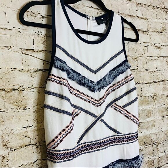 NWT Adelyn Rae Fringe White Dress sz Medium - Picture 6 of 11